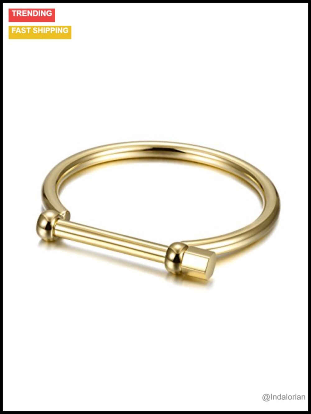 Double Layer Cuff Bangle for Women and Men, Stainless Steel Unisex Screw Clasp